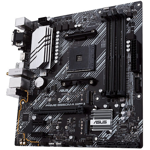 Материнская плата ASUS PRIME B550M-A WIFI II sAM4 B550 4xDDR4 M.2 HDMI DP D-Sub Wi-Fi BT mATX