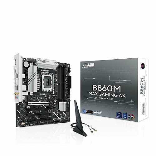 Материнская плата ASUS B860M MAX GAMING AX s1851 B860 4xDDR5 M.2 DP USB Type-C Wi-Fi BT mATX