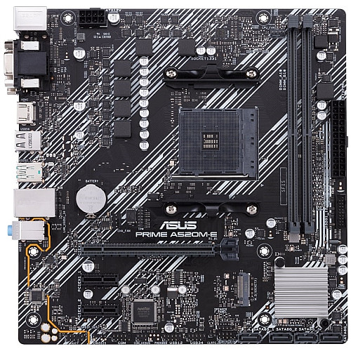 Материнcька плата ASUS PRIME A520M-E/CSM sAM4 A520 2xDDR4 HDMI D-Sub DVI mATX