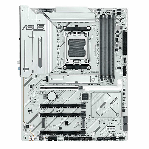 Материнская плата ASUS X870 MAX GAMING WIFI7 W sAM5 X870 4xDDR5 M.2 HDMI USB Type-C Wi-Fi BT ATX белый