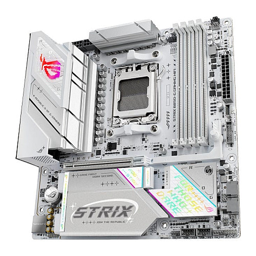 Материнская плата ASUS ROG STRIX B850-G GAMING WIFI sAM5 B850 4xDDR5 M.2 HDMI DP WiFi BT mATX белый