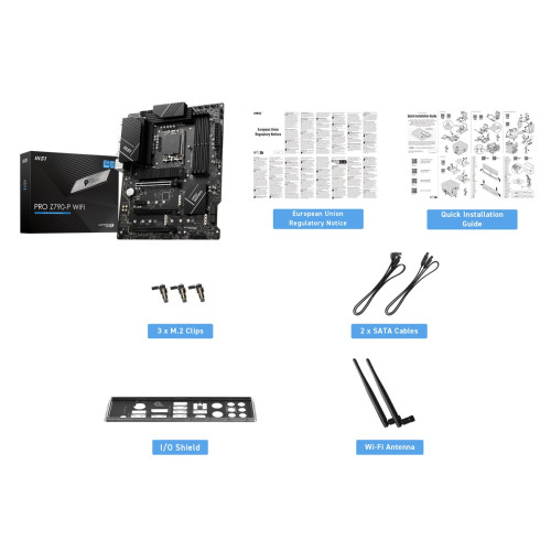 Материнcька плата MSI PRO Z790-P WIFI s1700 Z790 4xDDR5 M.2 HDMI DP Wi-Fi BT ATX