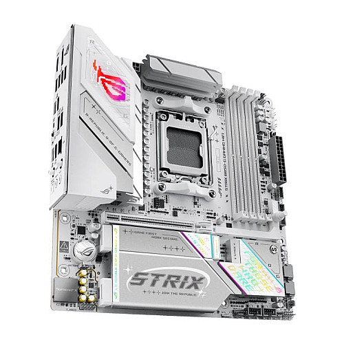 Материнская плата ASUS ROG STRIX B850-G GAMING WIFI sAM5 B850 4xDDR5 M.2 HDMI DP WiFi BT mATX белый