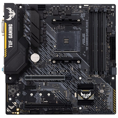 Материнская плата ASUS TUF GAMING B450M-PLUS II sAM4 B450 4xDDR4 HDMI DVI mATX
