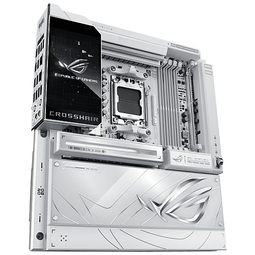 Материнcька плата ASUS ROG CROSSHAIR X870E GLACIAL sAM5 X870E 4xDDR5 M.2 USB Type-C Wi-Fi BT E-ATX білий