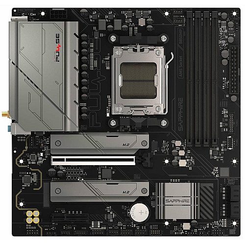 Материнcька плата SAPPHIRE PULSE B850M WIFI sAM5 B850 4xDDR5 M.2 HDMI DP Wi-Fi BT mATX