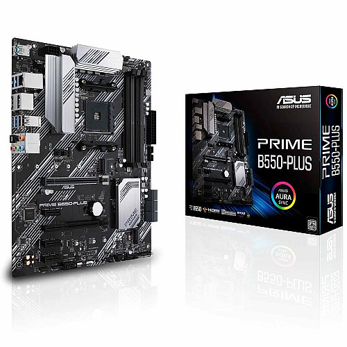 Материнская плата ASUS PRIME B550-PLUS sAM4 B550 4xDDR4 M.2 HDMI DP ATX