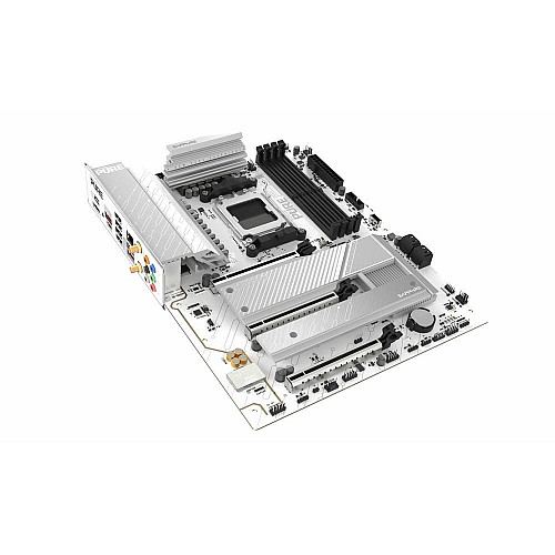 Материнская плата SAPPHIRE PURE B850A WIFI7 sAM5 B850 4xDDR5 M.2 HDMI DP Wi-Fi BT ATX белый