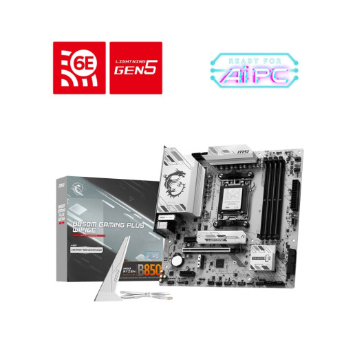 Материнcька плата MSI B850M GAMING PLUS WIFI6E sAM5 B850 4xDDR5 M.2 HDMI DP WiFi BT mATX
