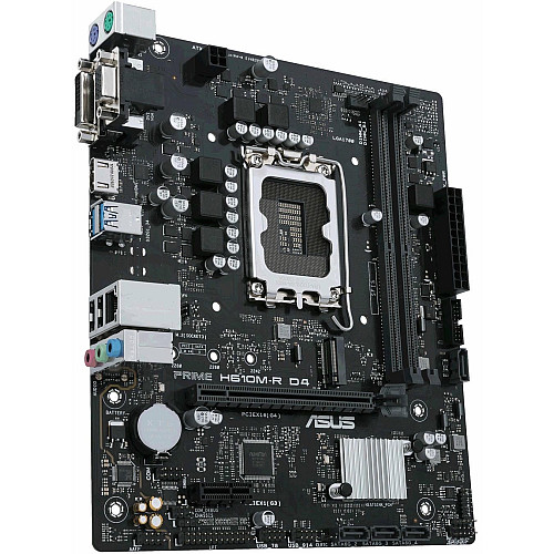 Материнская плата ASUS PRIME H610M-R D4-SI s1700 H610 2xDDR4 M.2 HDMI D-Sub DVI mATX White BOX WITH ACCESSORY
