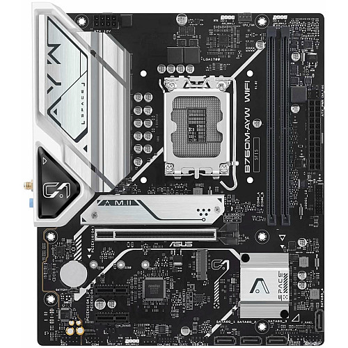 Материнская плата ASUS B760M-AYW WIFI-SI s1700 B760 2xDDR5 M.2 HDMI Wi-Fi BT mATX
