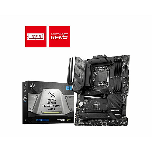 Материнская плата MSI MAG B760 TOMAHAWK WIFI s1700 B760 4xDDR5 M.2 HDMI DP Wi-Fi BT ATX