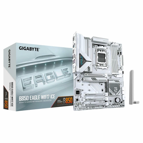 Материнская плата GIGABYTE B850 EAGLE WF7 ICE sAM5 B850 4xDDR5 M.2 HDMI DP Wi-Fi BT ATX белый