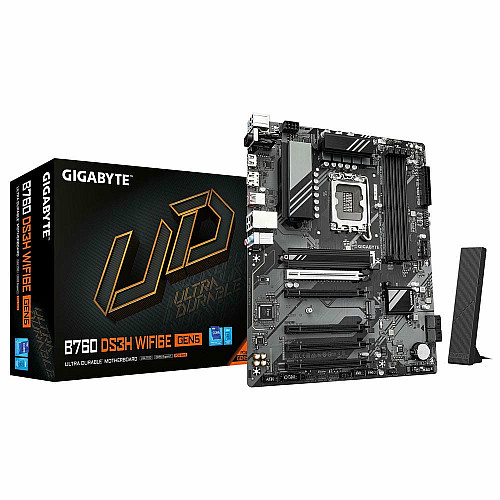 Материнская плата GIGABYTE B760 DS3H WF6E GEN5 B760 s1700 4xDDR5 M.2 HDMI Wi-Fi BT ATX