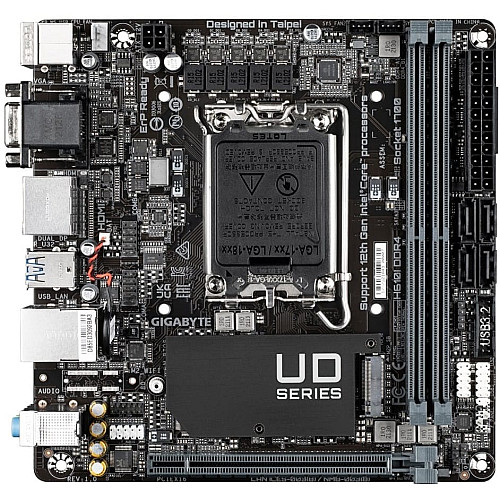 Материнская плата GIGABYTE H610I s1700 H610 2xDDR5 M.2 HDMI D-Sub ATX