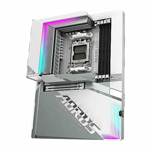 Материнская плата GIGABYTE B650E A STEALTH ICE sAM5 B650 4xDDR5 M.2 Wi-Fi BT HDMI DP ATX белый