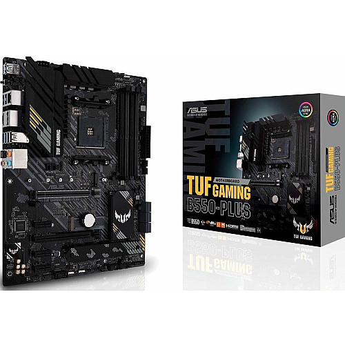Материнская плата ASUS TUF GAMING B550-PLUS sAM4 B550 4xDDR4 M.2 HDMI DP ATX