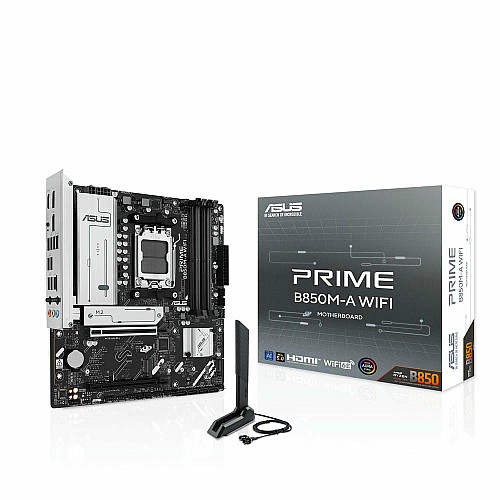 Материнская плата ASUS PRIME B850M-A WIFI sAM5 B850 4xDDR5 M.2 HDMI DP Wi-Fi BT mATX
