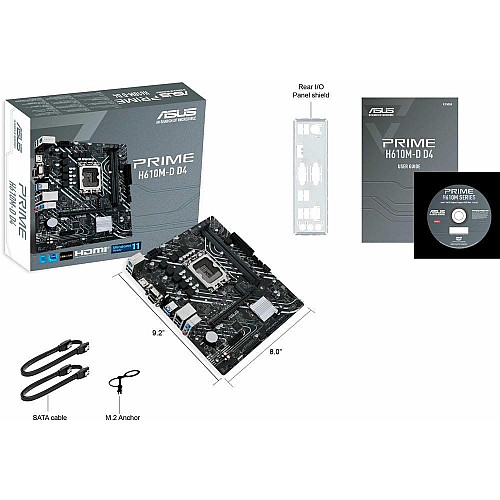 Материнcька плата ASUS PRIME H610M-D D4 s1700 H610 2xDDR4 M.2 HDMI D-Sub mATX