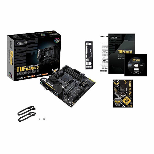 Материнская плата ASUS TUF GAMING B450M-PLUS II sAM4 B450 4xDDR4 HDMI DVI mATX