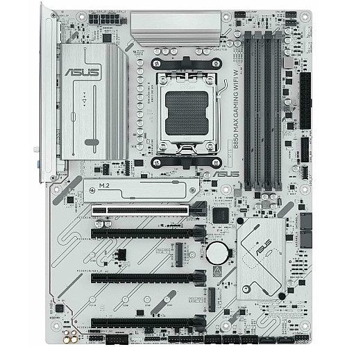Материнская плата ASUS B850 MAX GAMING WIFI W sAM5 B850 4xDDR5 M.2 HDMI DP Wi-Fi BT ATX белый