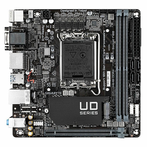 Материнская плата GIGABYTE H610I s1700 H610 2xDDR5 M.2 HDMI D-Sub ATX