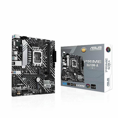 Материнская плата ASUS PRIME H610M-A-CSM s1700 H610 2xDDR5 M.2 HDMI D-Sub DP mATX