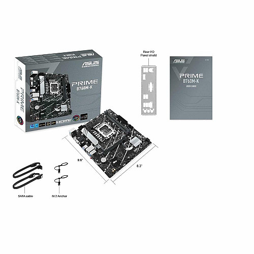Материнcька плата ASUS PRIME B760M-K s1700 B760 2xDDR5 M.2 HDMI D-Sub mATX