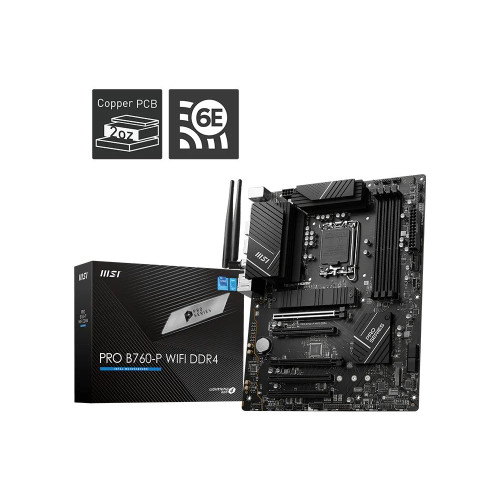 Материнcька плата MSI PRO B760-P WIFI DDR4 s1700 B760 4xDDR4 M.2 HDMI DP ATX
