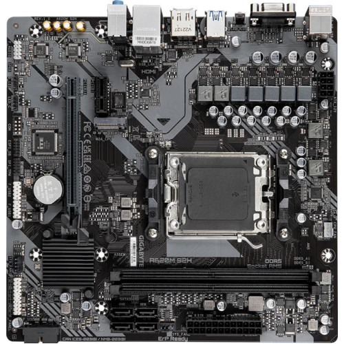 Материнська плата GIGABYTE A620M S2H sAM5 A620 2xDDR5 M.2 HDMI DP D-Sub mATX