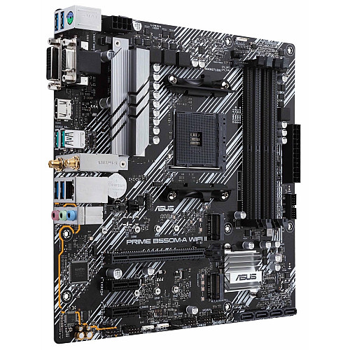 Материнская плата ASUS PRIME B550M-A WIFI II sAM4 B550 4xDDR4 M.2 HDMI DP D-Sub Wi-Fi BT mATX