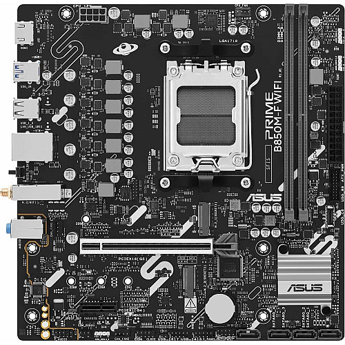 Материнская плата ASUS PRIME B850M-F WIFI sAM5 B850 2xDDR5 M.2 HDMI Wi-Fi BT mATX