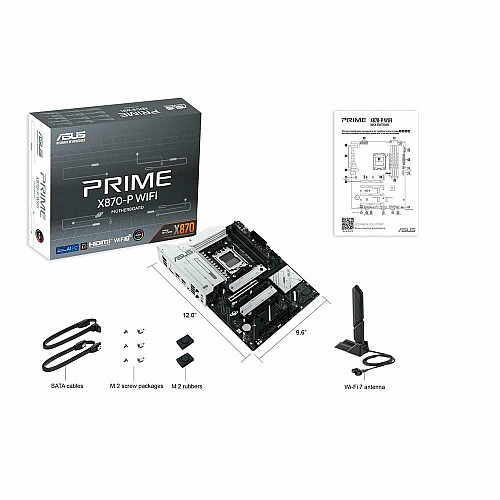 Материнская плата ASUS PRIME X870 WIFI sAM5 X870 4xDDR5 M.2 HDMI Wi-Fi BT ATX