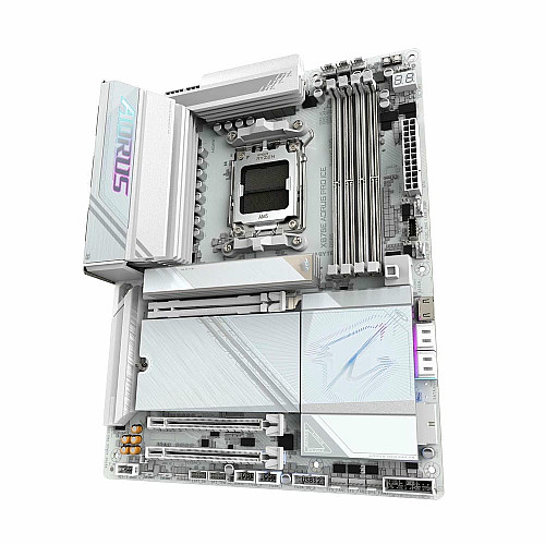 Материнская плата GIGABYTE X870 AORUS PRO ICE sAM5 X870 4xDDR5 M.2 HDMI Wi-Fi BT ATX белый