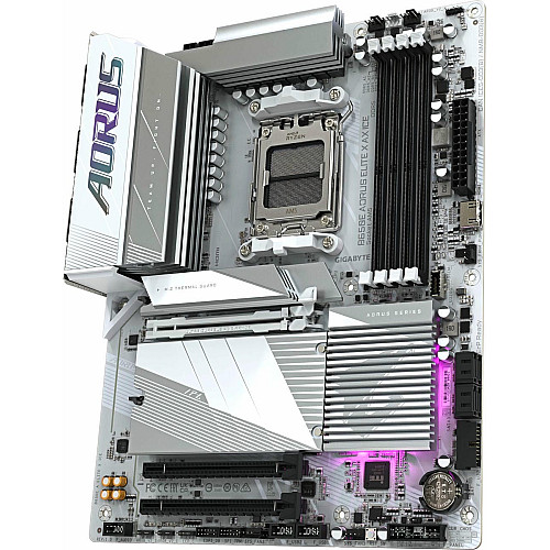Материнская плата GIGABYTE B650E A ELITE X ICE sAM5 B650 4xDDR5 M.2 HDMI DP Wi-Fi BT mATX белый
