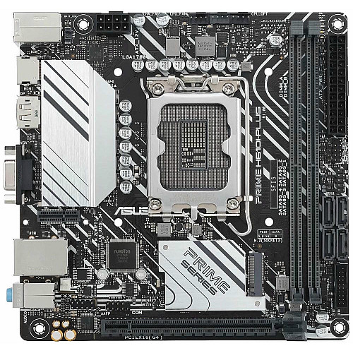 Материнcька плата ASUS PRIME H610I-PLUS-CSM s1700 H610 2xDDR5 M.2 HDMI D-Sub DP mITX
