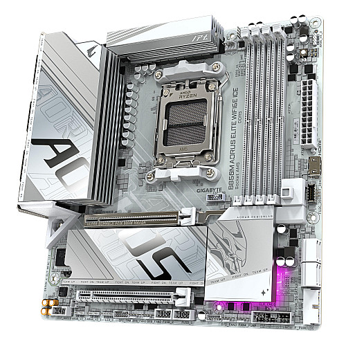 Материнська плата GIGABYTE B850M AORUS ELITE WF6E ICE sAM5 B850 4xDDR5 M.2 Wi-Fi BT mATX