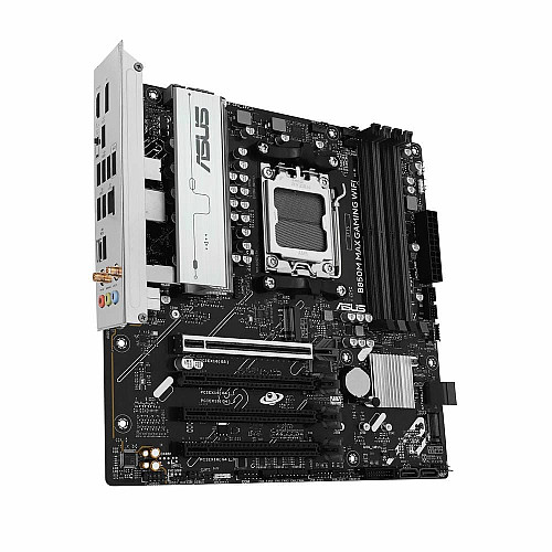 Материнcька плата ASUS B850M MAX GAMING WIFI sAM5 B850 4xDDR5 M.2 HDMI DP Wi-Fi BT mATX