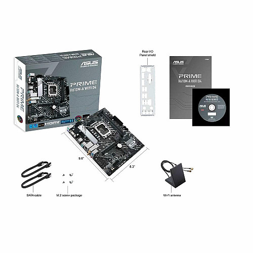 Материнская плата ASUS PRIME H610M-A WIFI D4 s1700 H610 2xDDR4 M.2 HDMI D-Sub DP Wi-Fi BT mATX
