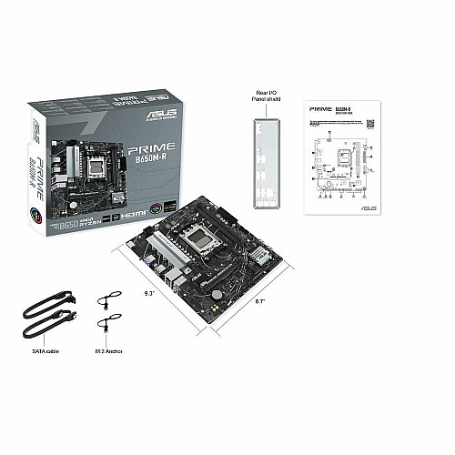 Материнcька плата ASUS PRIME B650M-R sAM5 B650 2xDDR5 M.2 HDMI mATX