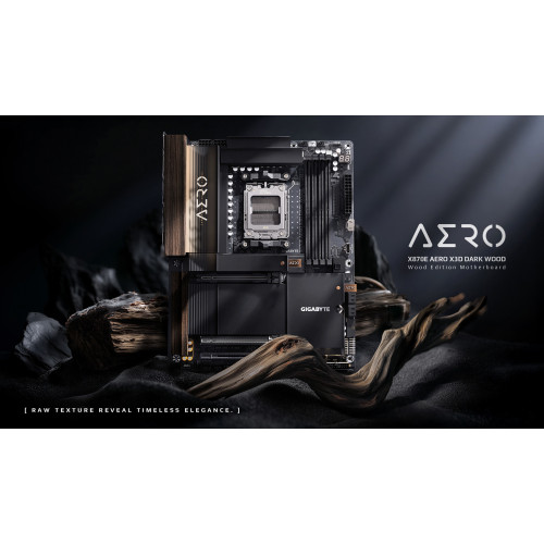 Материнська плата GIGABYTE X870E AERO X DK WOOD sAM5 X870 4xDDR5 M.2 Wi-Fi BT HDMI ATX