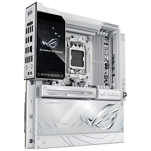 Материнcька плата ASUS ROG CROSSHAIR X870E GLACIAL sAM5 X870E 4xDDR5 M.2 USB Type-C Wi-Fi BT E-ATX білий
