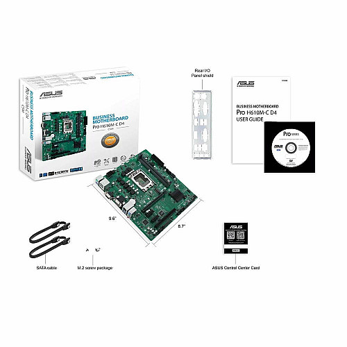 Материнcька плата ASUS PRO H610M-C D4-CSM s1700 H610 2xDDR4 M.2 HDMI D-Sub mATX