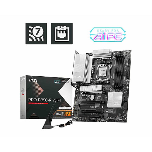 Материнская плата MSI PRO B850-P WIFI sAM5 B850 4xDDR5 M.2 HDMI Wi-Fi BT ATX