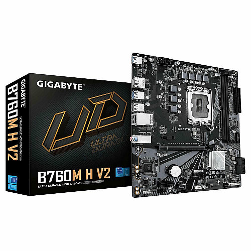 Материнська плата GIGABYTE B760M H V2 s1700 B760 2xDDR5 M.2 HDMI DP mATX