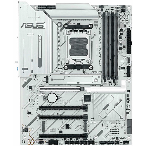 Материнская плата ASUS X870 MAX GAMING WIFI7 W sAM5 X870 4xDDR5 M.2 HDMI USB Type-C Wi-Fi BT ATX белый