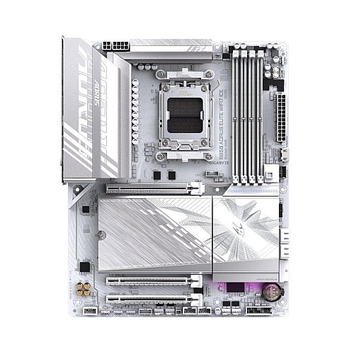 Материнская плата GIGABYTE B850 A ELITE WF7 ICE sAM5 B850 4xDDR5 M.2 DP Type-C Wi-Fi BT ATX белый