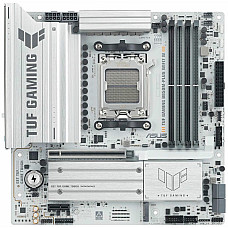 Материнcька плата ASUS TUF GAMING B850M-PLUS WIFI7 W sAM5 B850 4xDDR5 M.2 HDMI DP Wi-Fi BT mATX білий