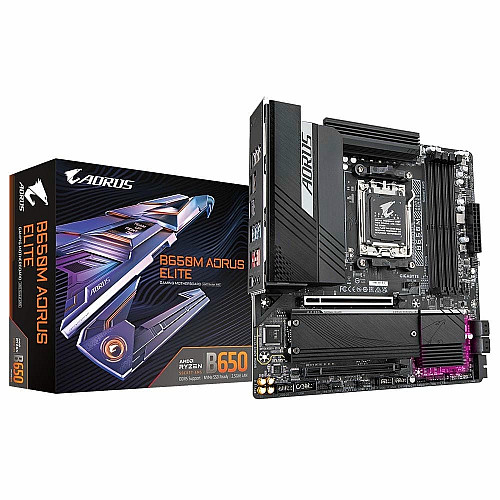Материнская плата GIGABYTE B650M AORUS ELITE sAM5 B650 4xDDR5 M.2 HDMI DP mATX