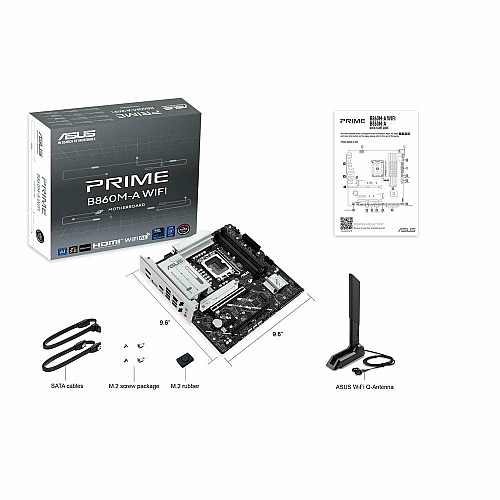 Материнская плата ASUS PRIME B860M-A WIFI s1851 B860 4xDDR5 M.2 DP HDMI Wi-Fi BT mATX